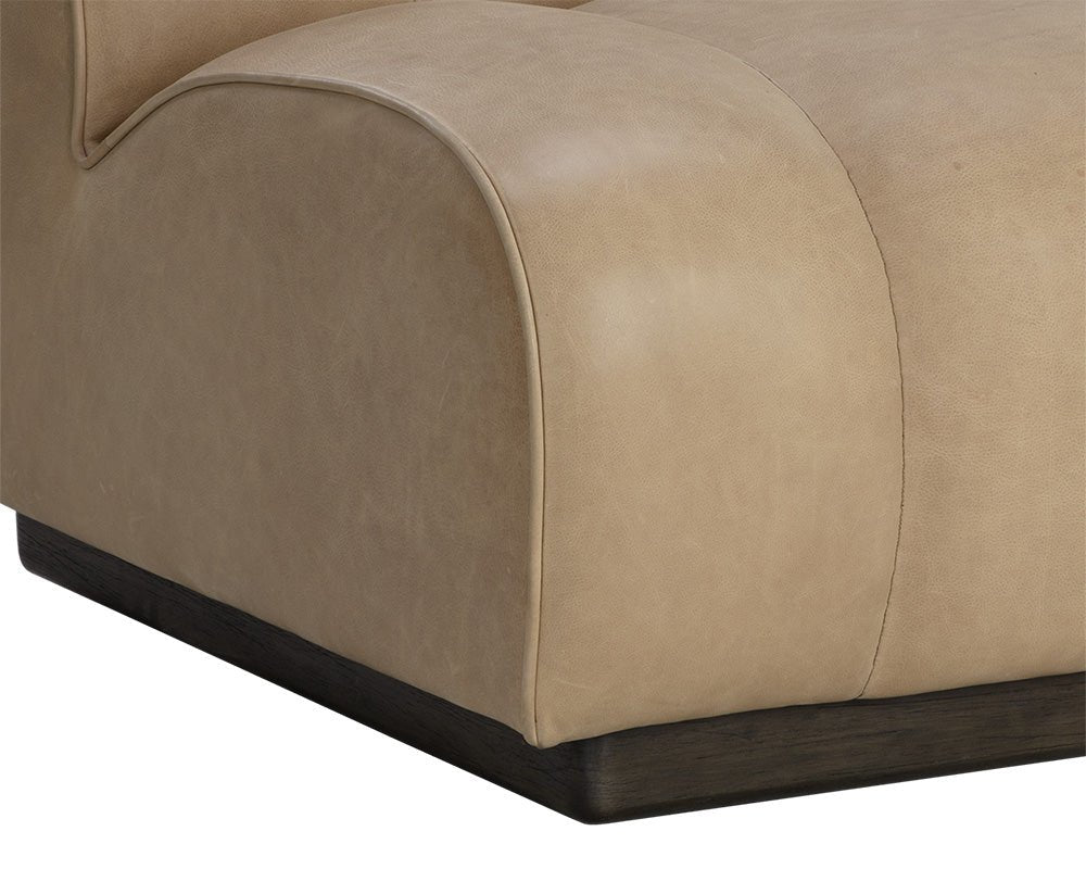Blaise Swivel Lounge Chair - Sahara Sand Leather - Central Designs