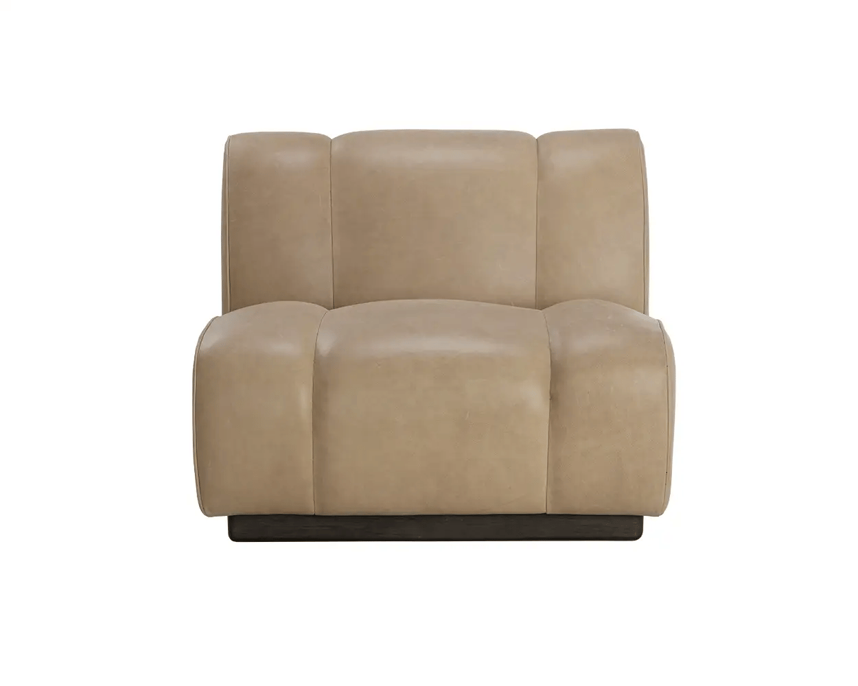 Blaise Swivel Lounge Chair - Sahara Sand Leather - Central Designs