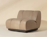 Blaise Swivel Lounge Chair - Sahara Sand Leather - Central Designs
