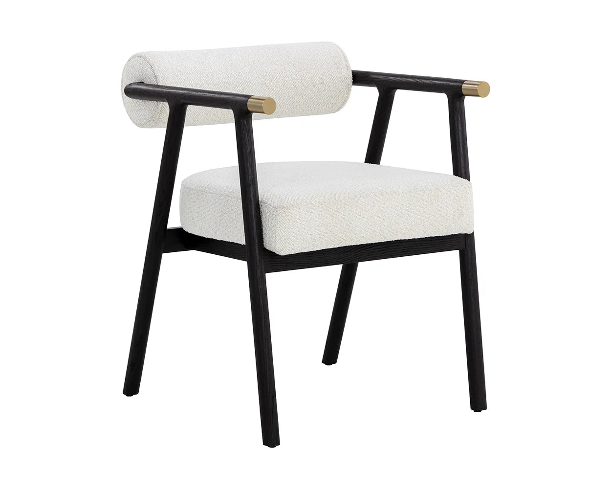 Sova Dining Armchair - Black - Copenhagen White - Central Designs