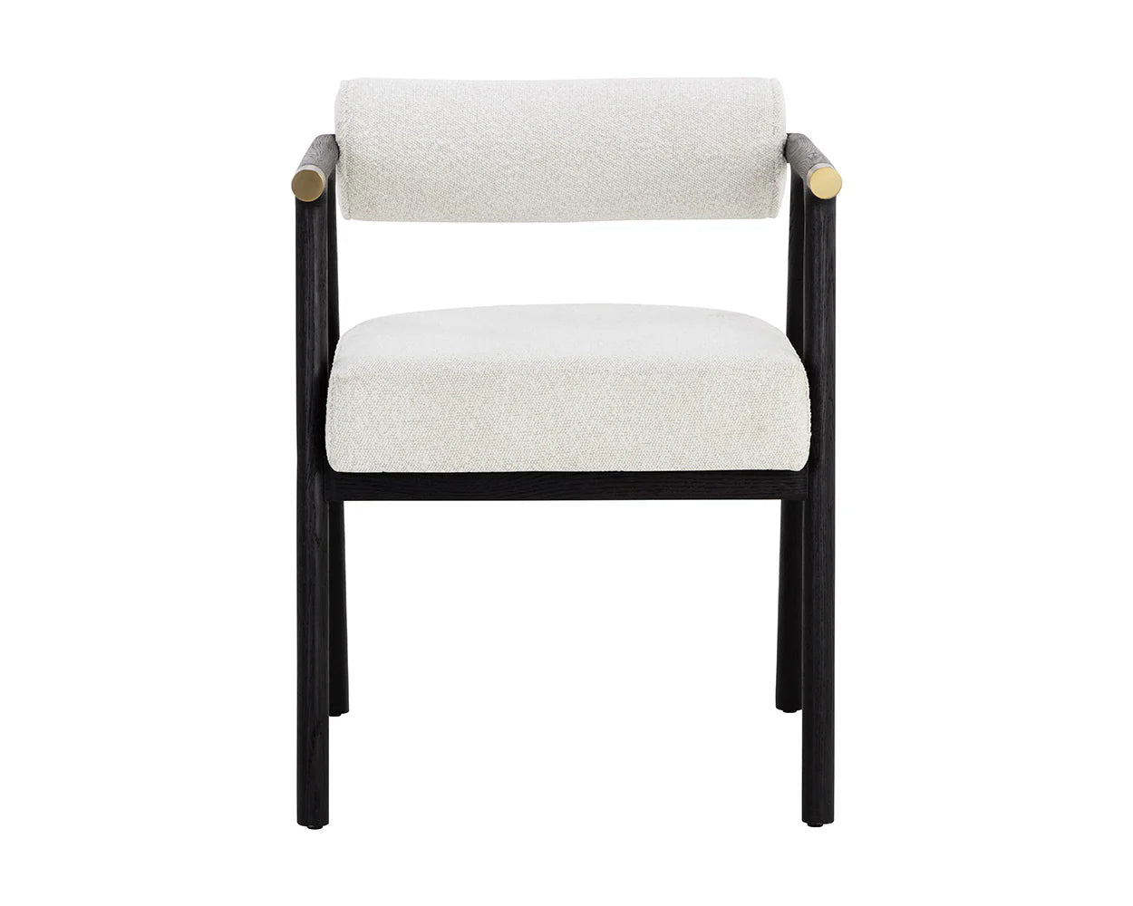 Sova Dining Armchair - Black - Copenhagen White - Central Designs