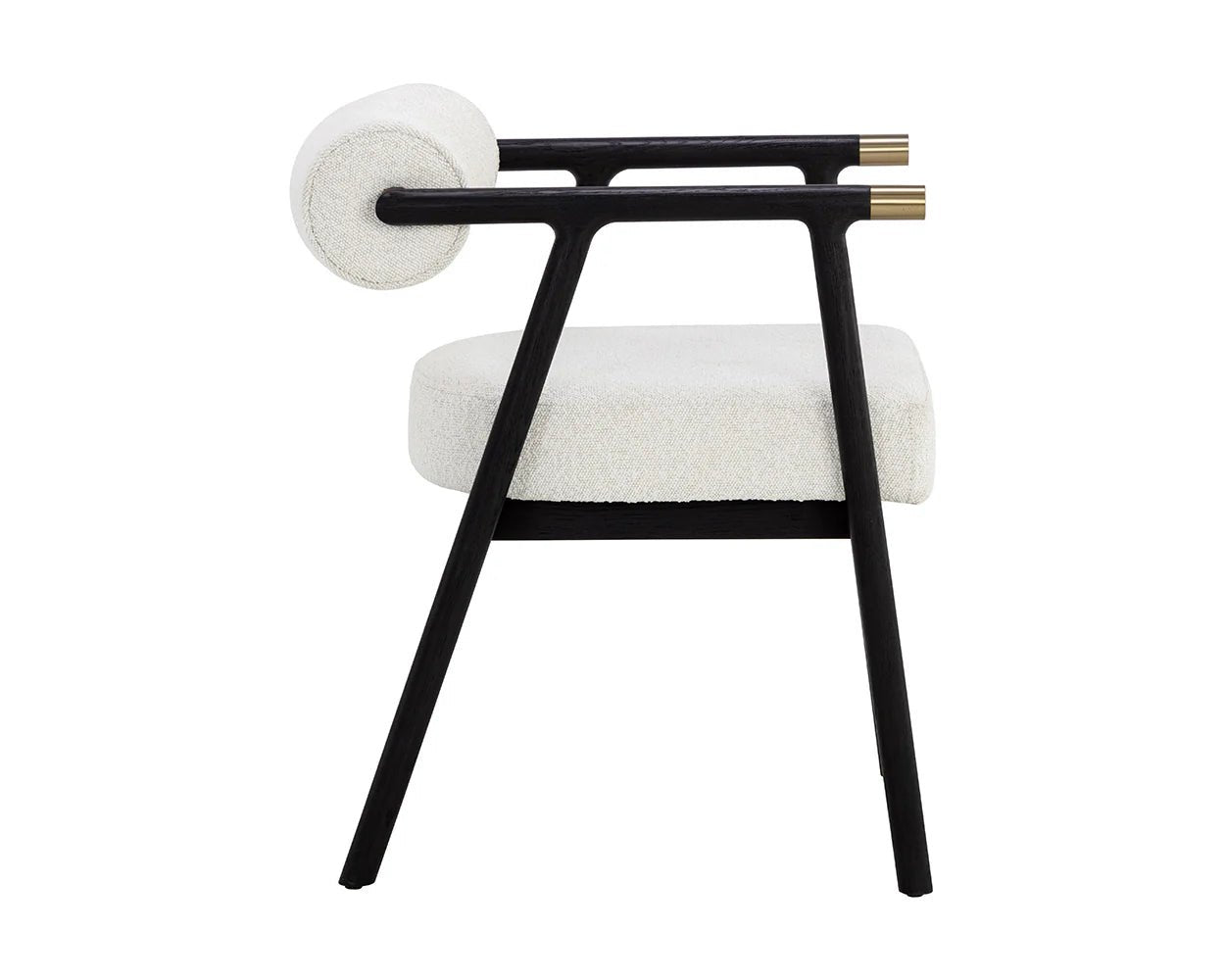 Sova Dining Armchair - Black - Copenhagen White - Central Designs