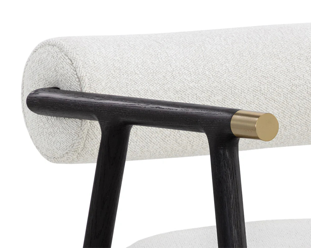 Sova Dining Armchair - Black - Copenhagen White - Central Designs