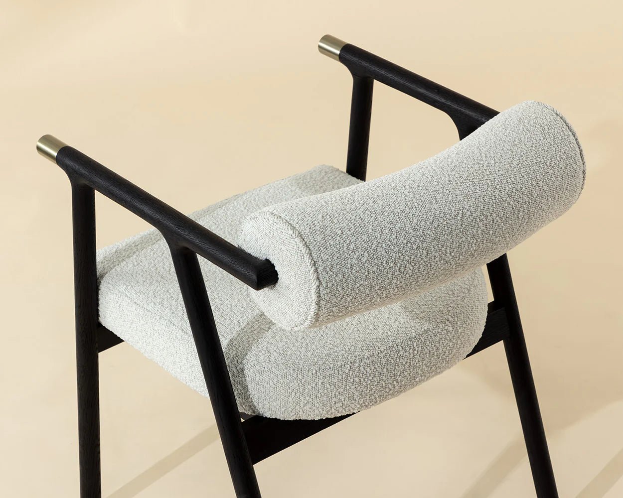 Sova Dining Armchair - Black - Copenhagen White - Central Designs