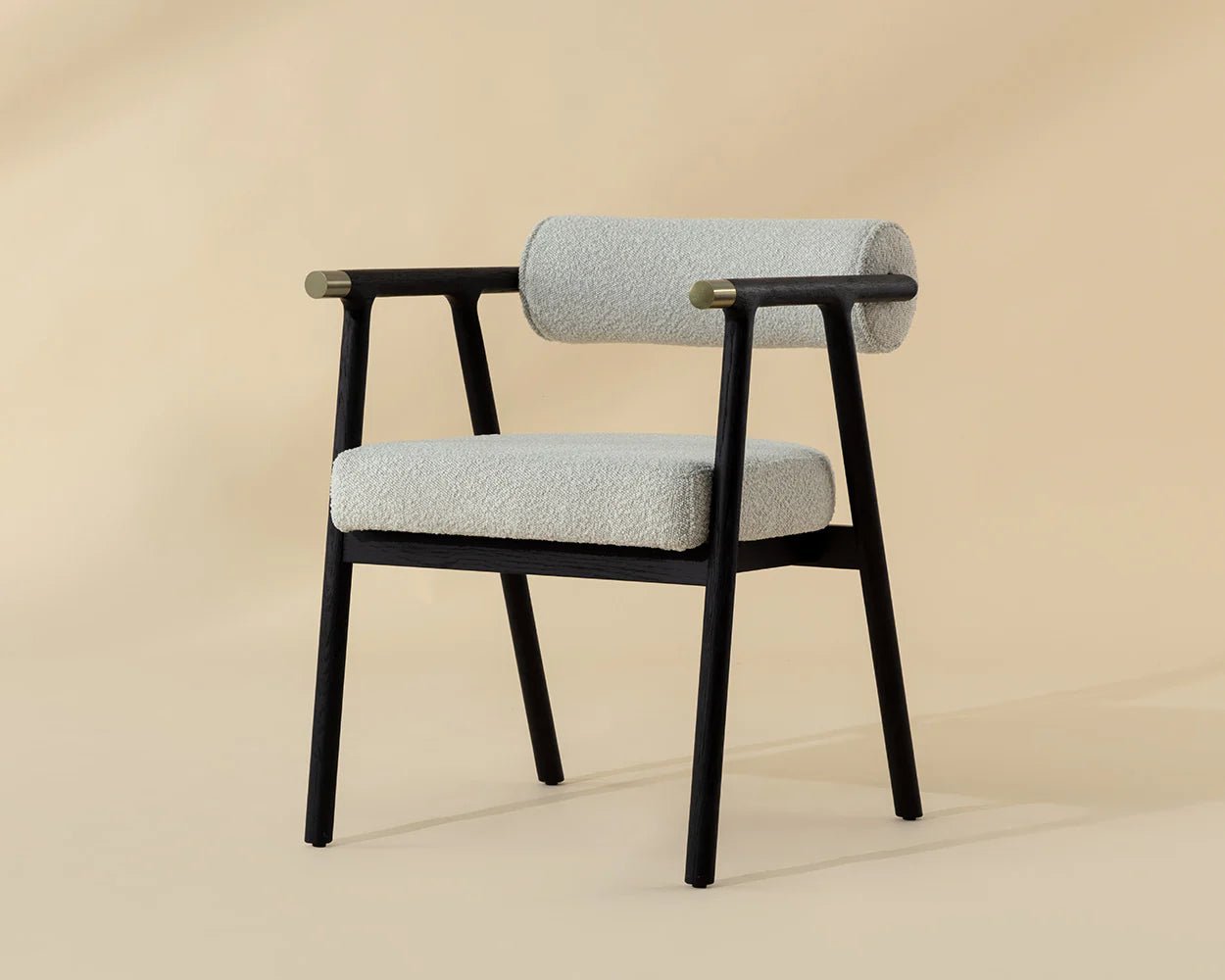Sova Dining Armchair - Black - Copenhagen White - Central Designs