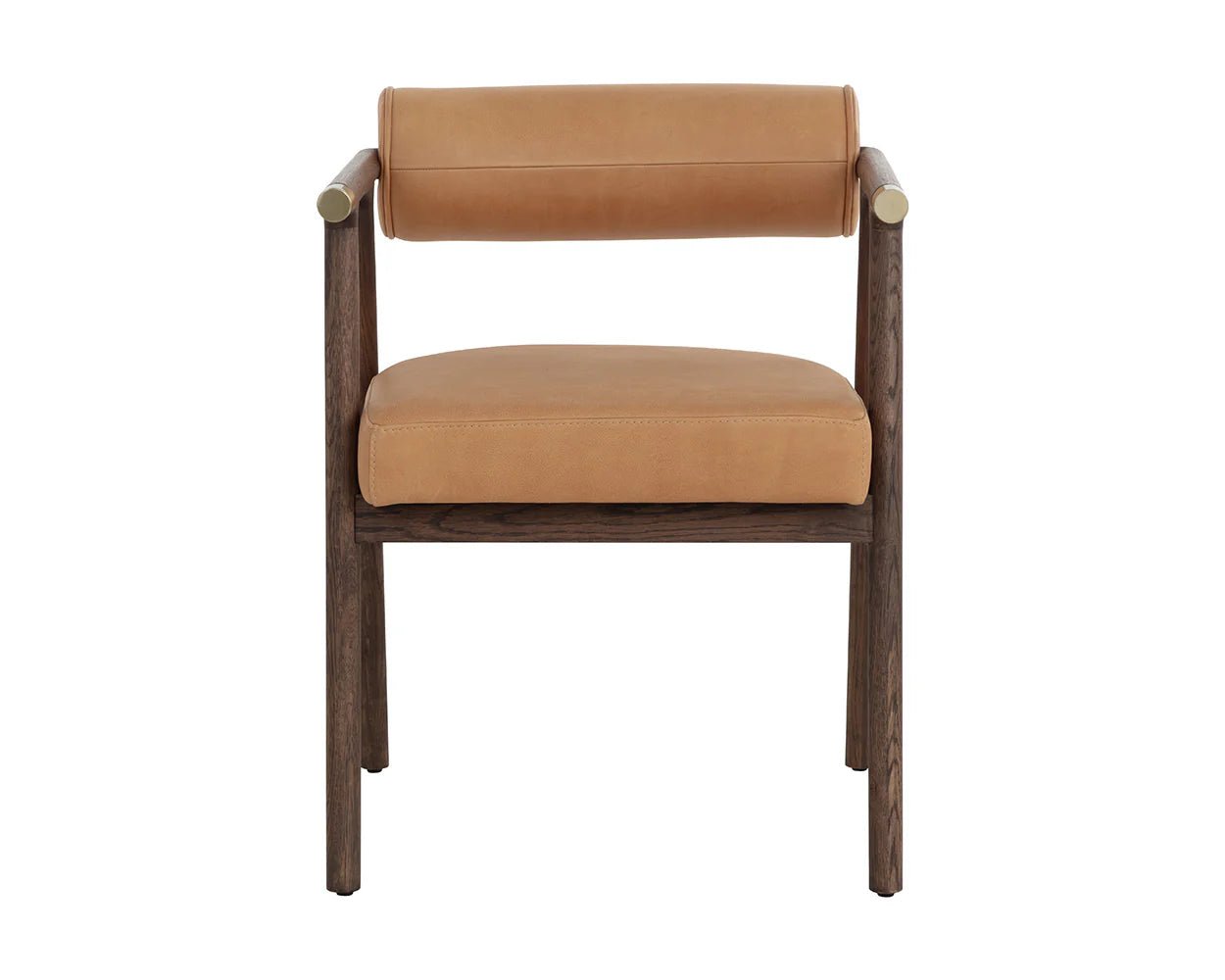 Sova Dining Armchair - Antique Brown - Sahara Camel Leather - Central Designs