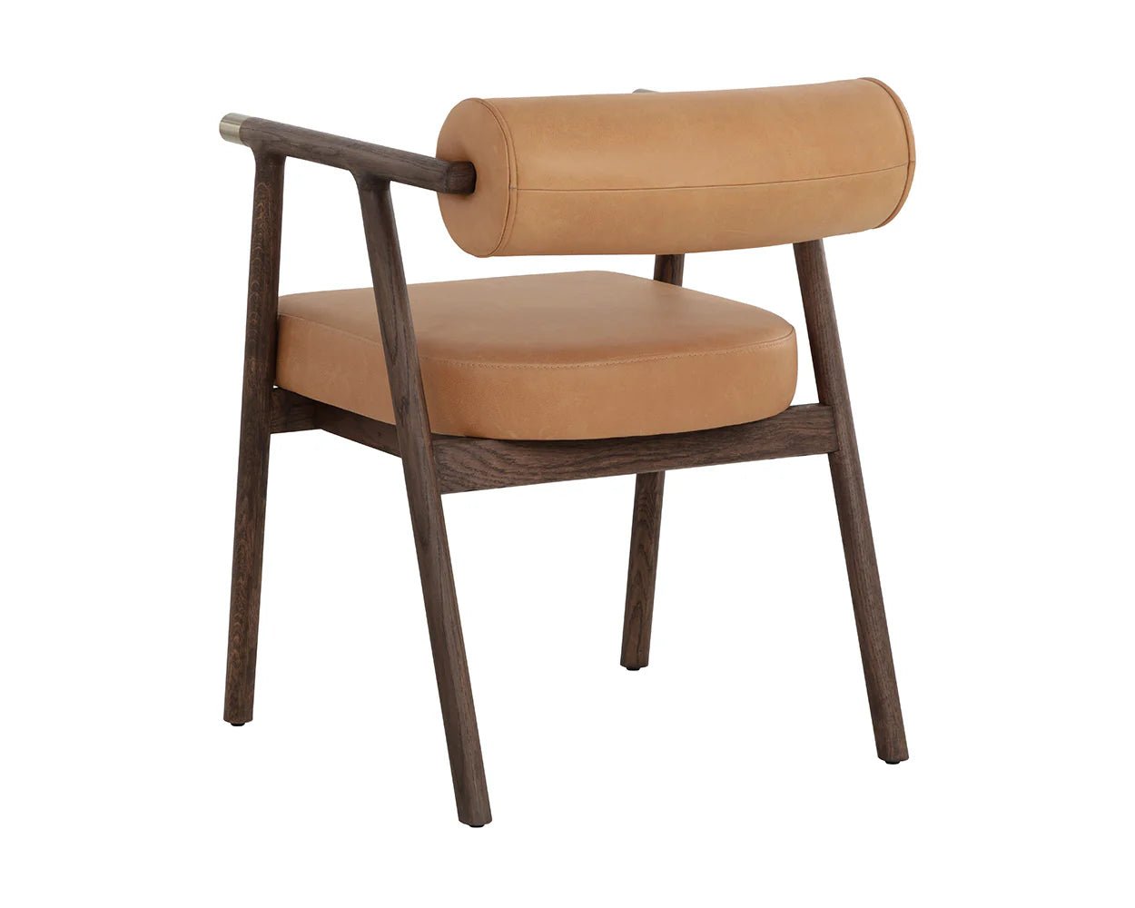 Sova Dining Armchair - Antique Brown - Sahara Camel Leather - Central Designs
