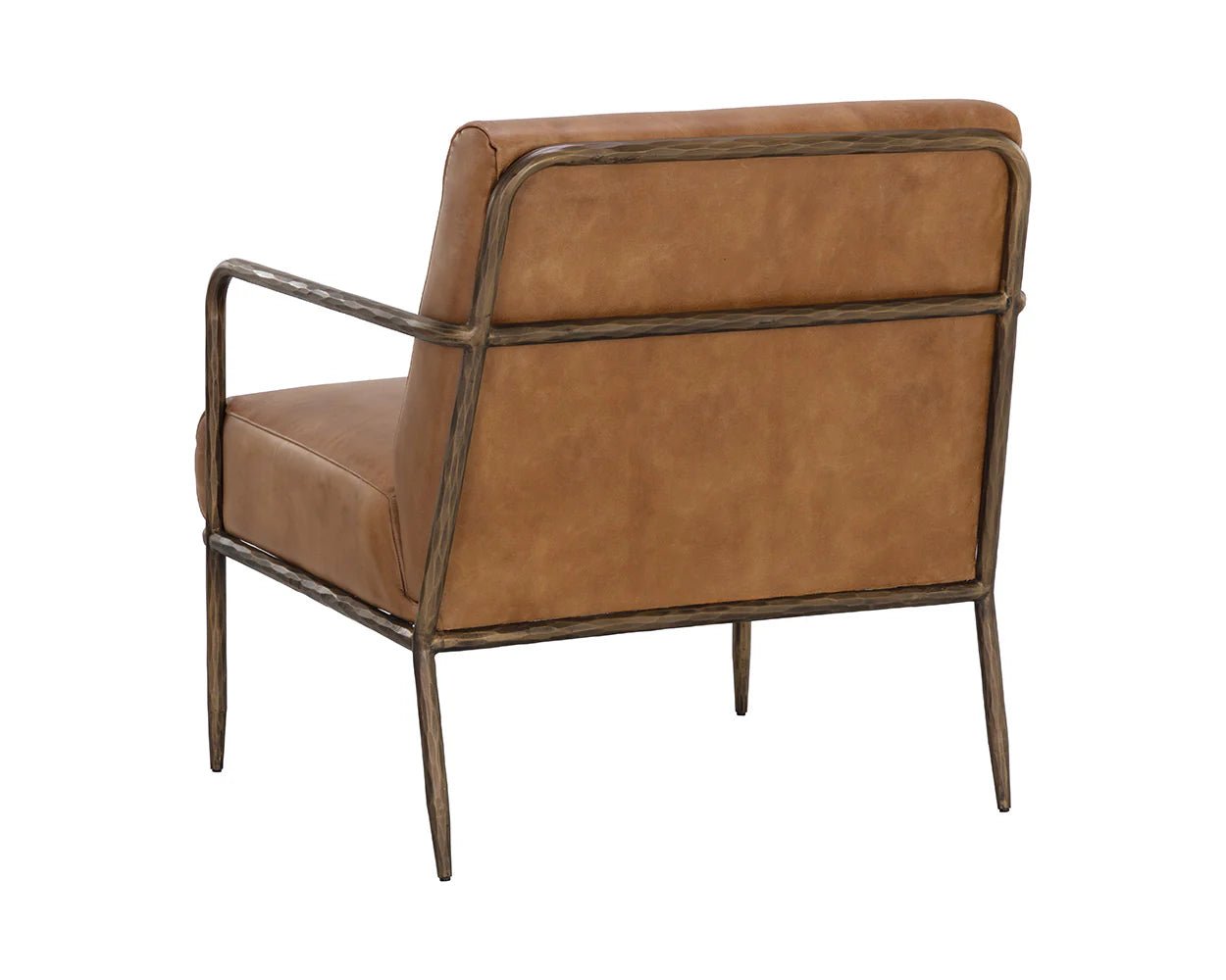Lathan Lounge Chair - Tan Leather - Central Designs