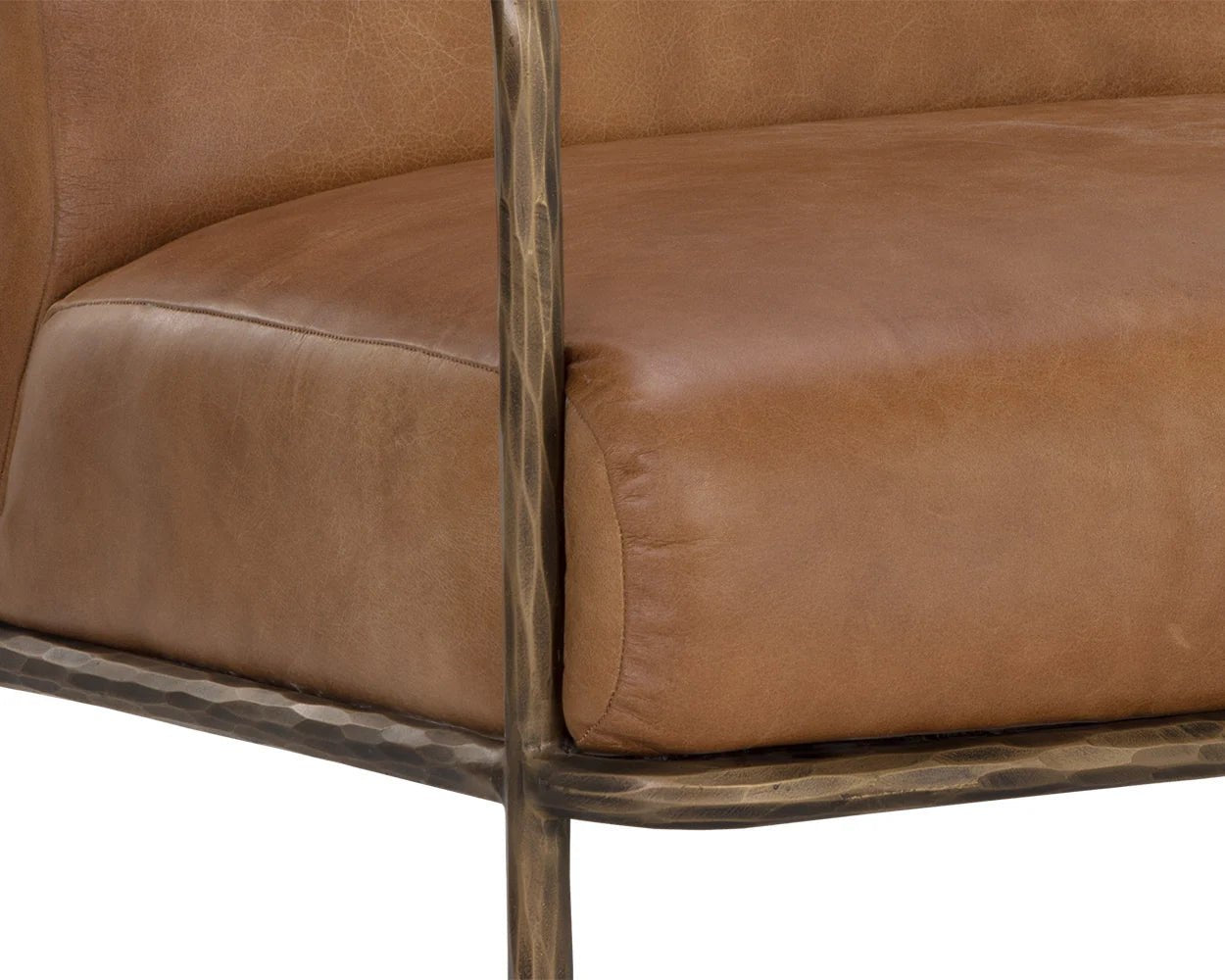 Lathan Lounge Chair - Tan Leather - Central Designs