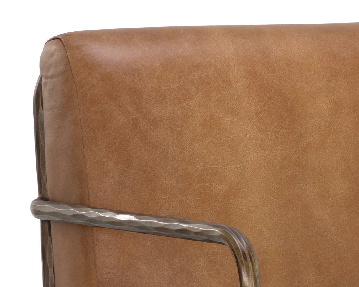 Lathan Lounge Chair - Tan Leather - Central Designs