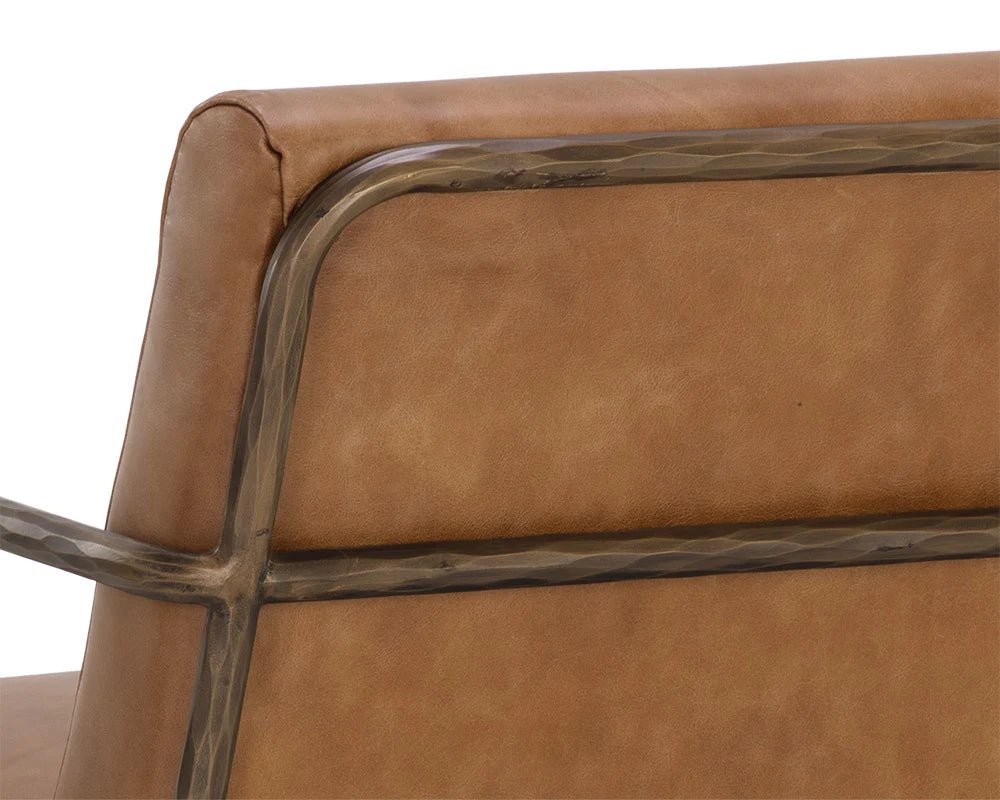 Lathan Lounge Chair - Tan Leather - Central Designs