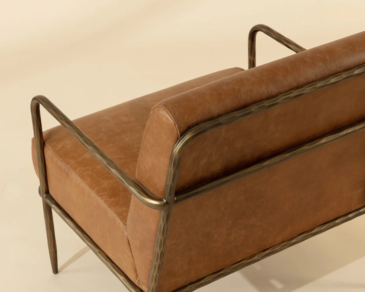 Lathan Lounge Chair - Tan Leather - Central Designs