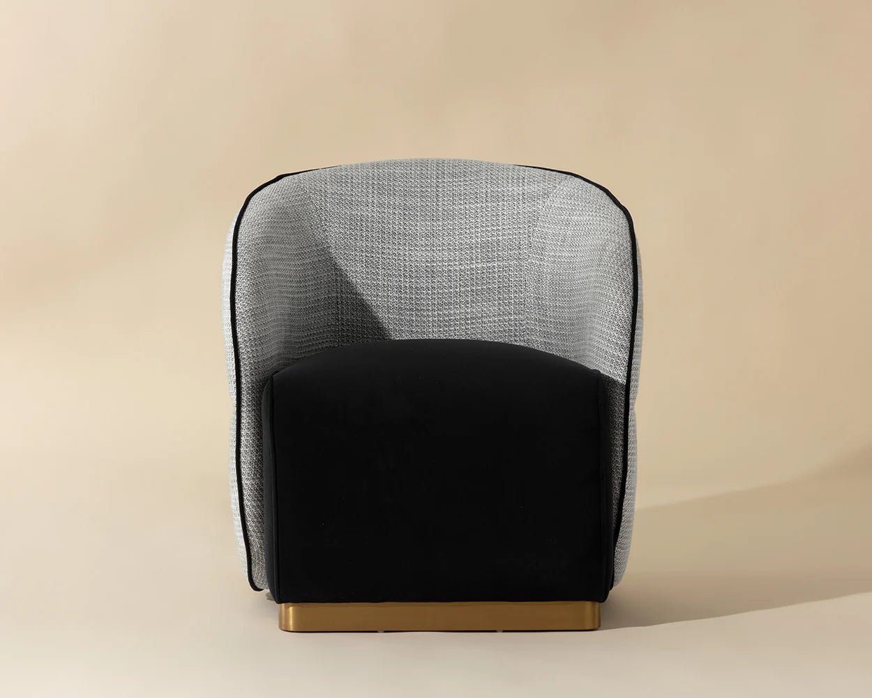 Fatina Lounge Chair - Abbington Black / Vera White Pepper - Central Designs