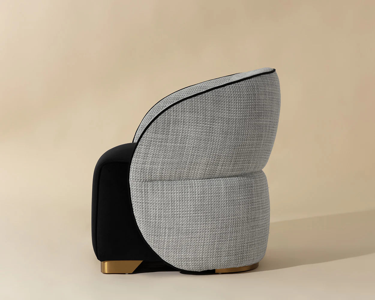 Fatina Lounge Chair - Abbington Black / Vera White Pepper - Central Designs