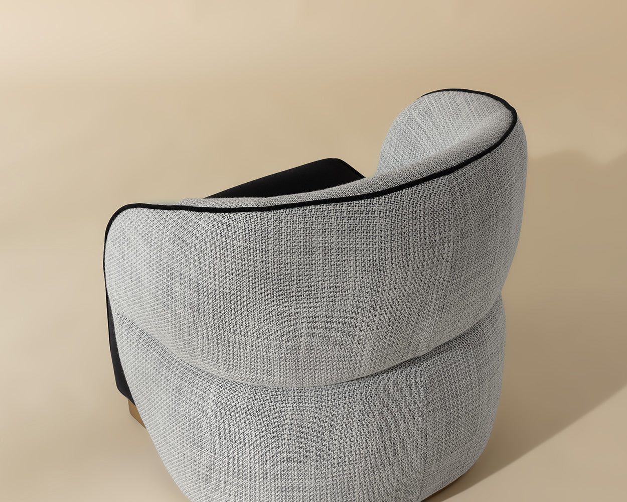 Fatina Lounge Chair - Abbington Black / Vera White Pepper - Central Designs