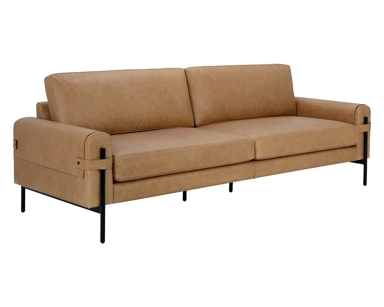 Camus Sofa - Ludlow Sesame Leather - Central Designs