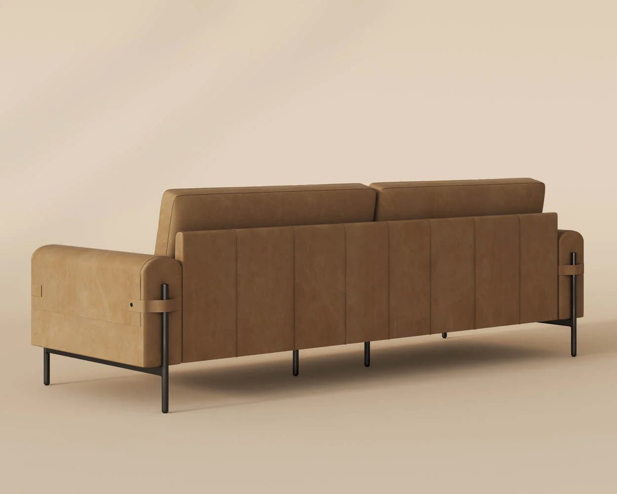 Camus Sofa - Ludlow Sesame Leather - Central Designs
