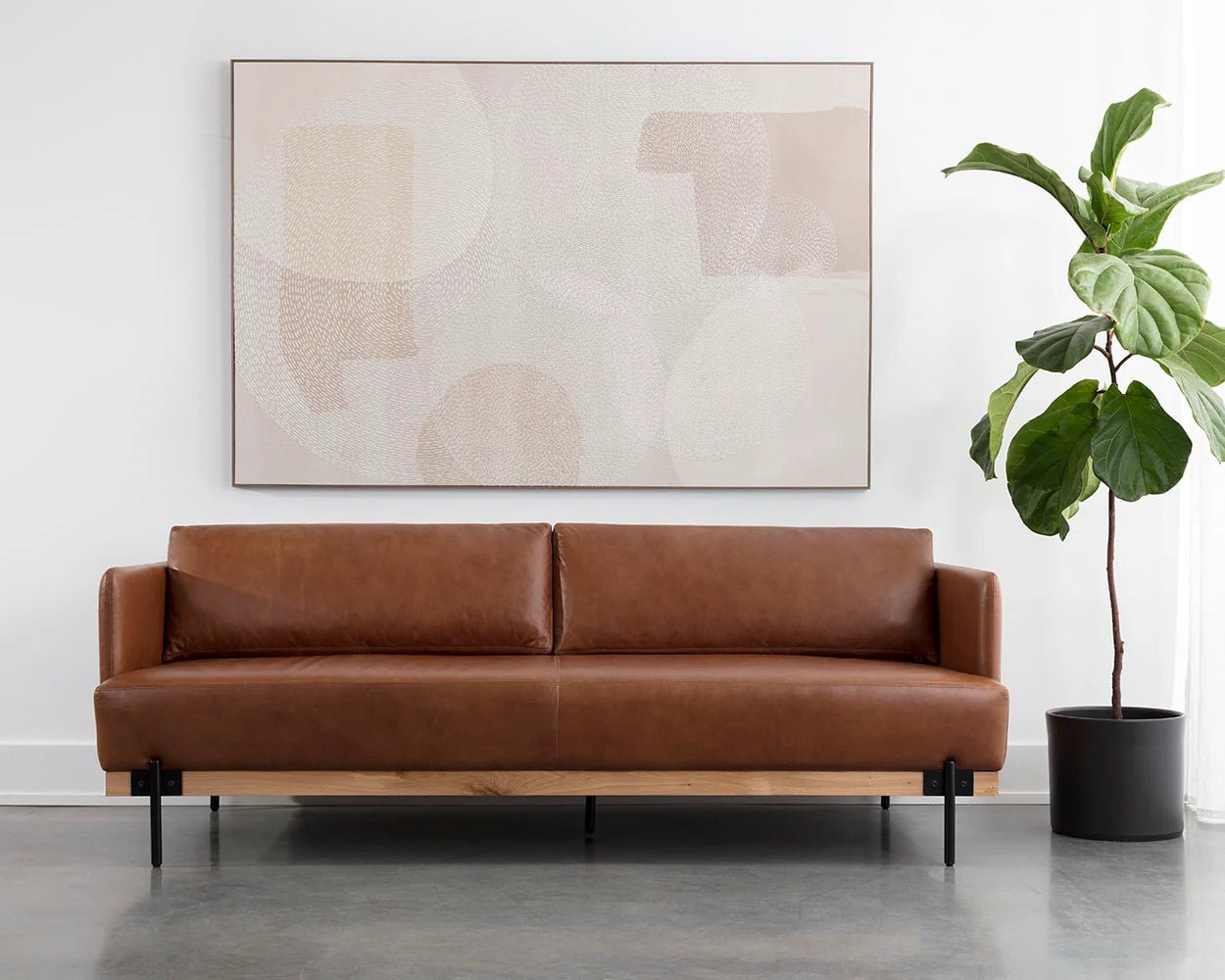Saul Sofa - Shalimar Tobacco Leather - Central Designs