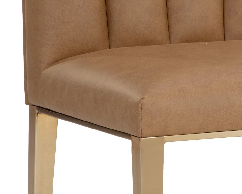 Wilbur Dining Chair - Milliken Cognac - Central Designs