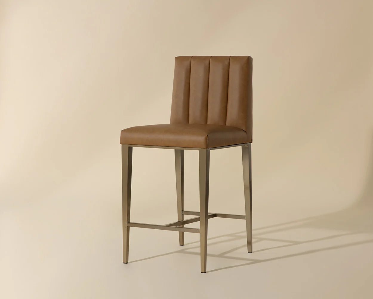 Wilbur Counter Stool - Milliken Cognac - Central Designs