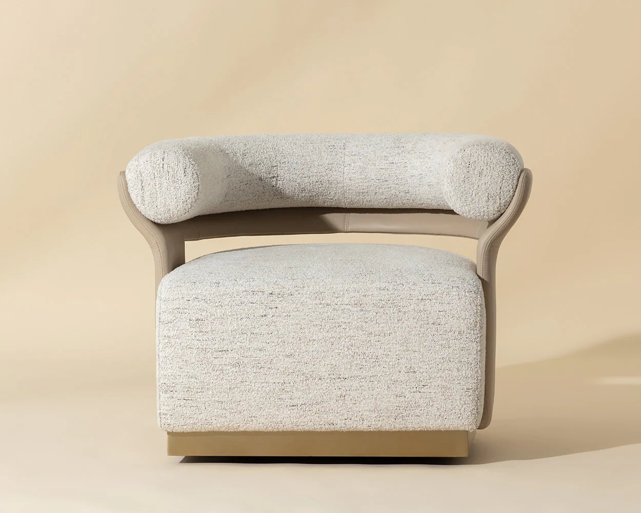 Olida Swivel Lounge Chair - Hailey Moon / Napa Beige - Central Designs