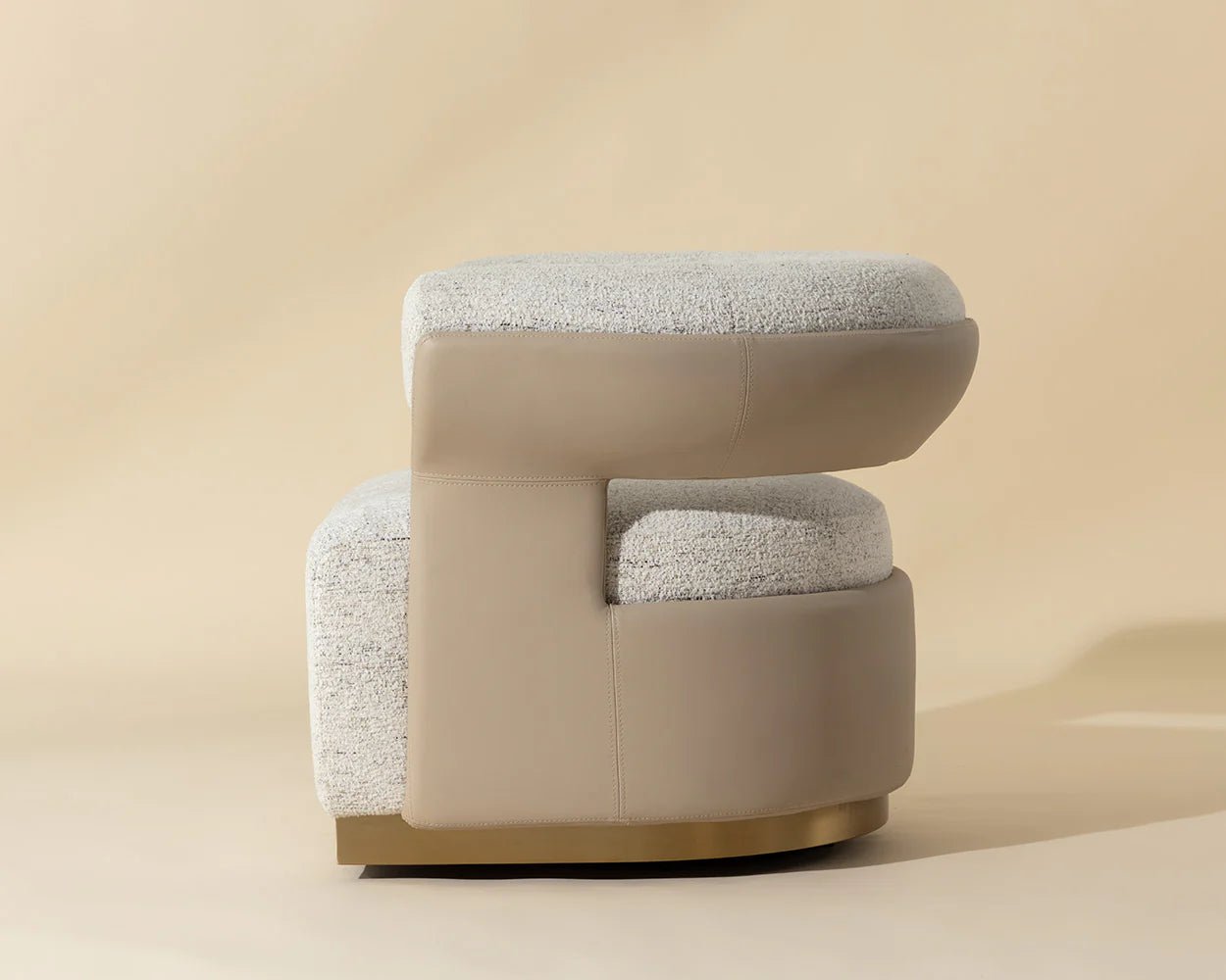 Olida Swivel Lounge Chair - Hailey Moon / Napa Beige - Central Designs