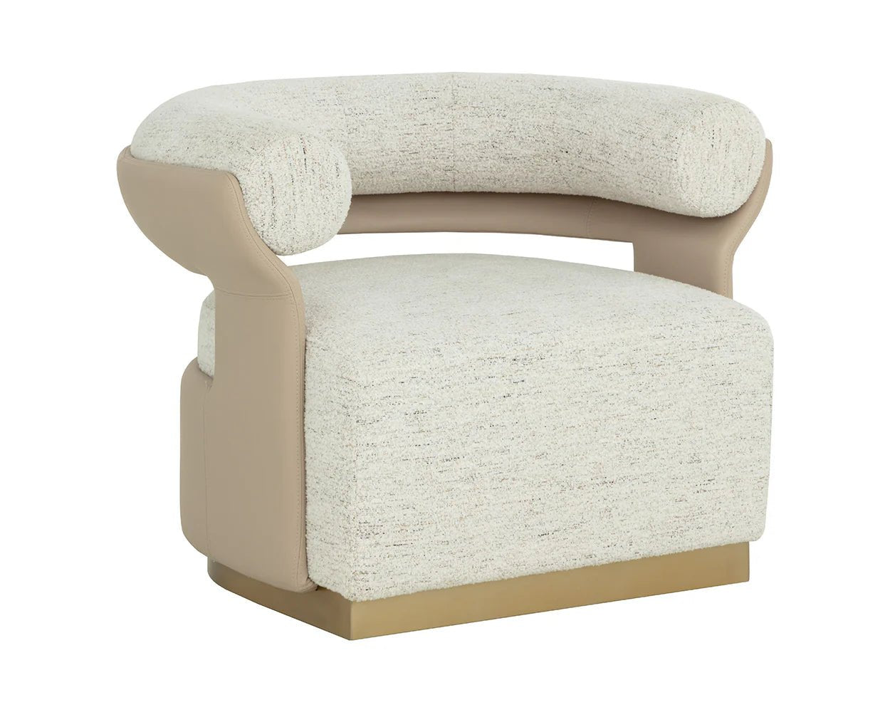 Olida Swivel Lounge Chair - Hailey Moon / Napa Beige - Central Designs