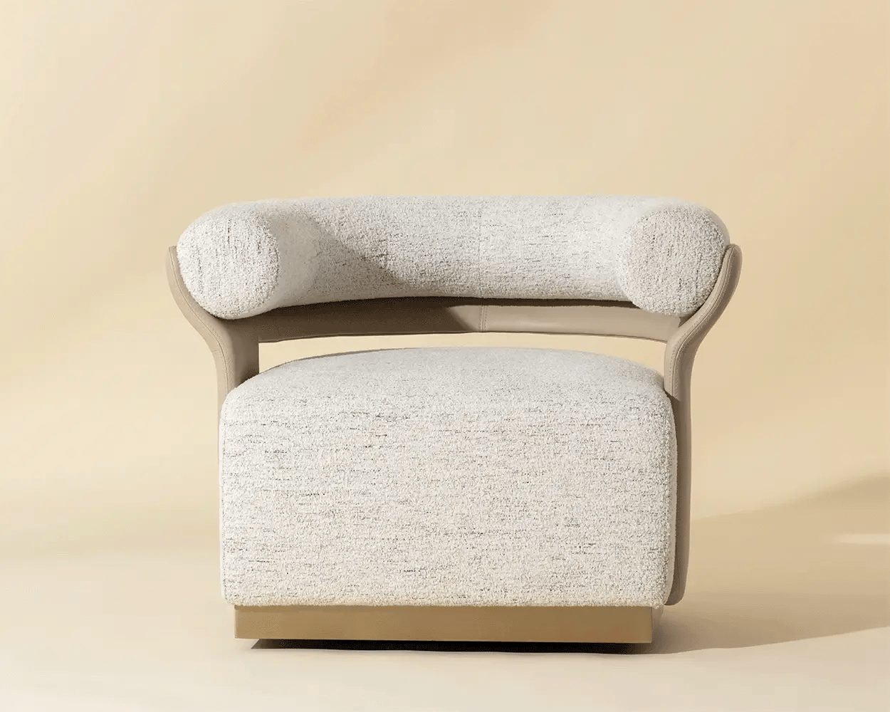 Olida Swivel Lounge Chair - Hailey Moon / Napa Beige - Central Designs