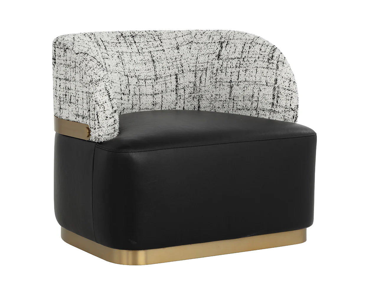 Brinda Swivel Lounge Chair - Bravo Black / Halton Birch - Central Designs