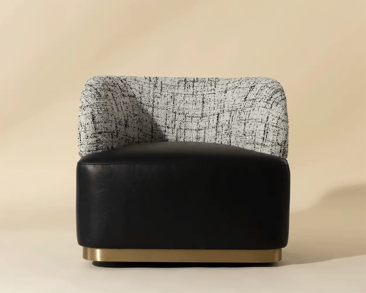 Brinda Swivel Lounge Chair - Bravo Black / Halton Birch - Central Designs