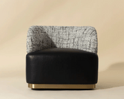 Brinda Swivel Lounge Chair - Bravo Black / Halton Birch - Central Designs