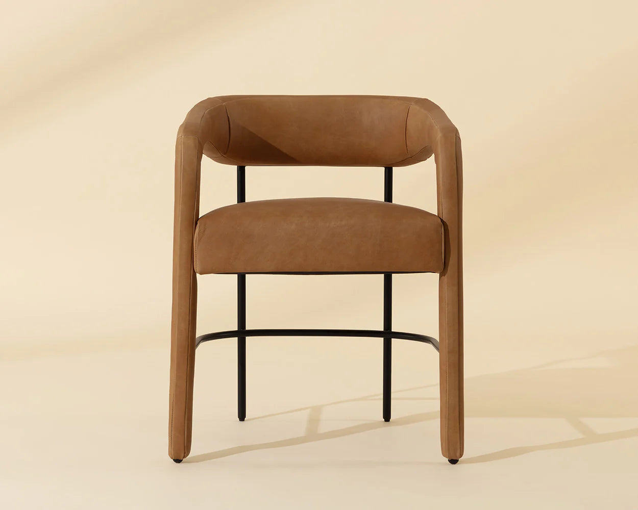 Mavia Dining Armchair - Ludlow Sesame Leather