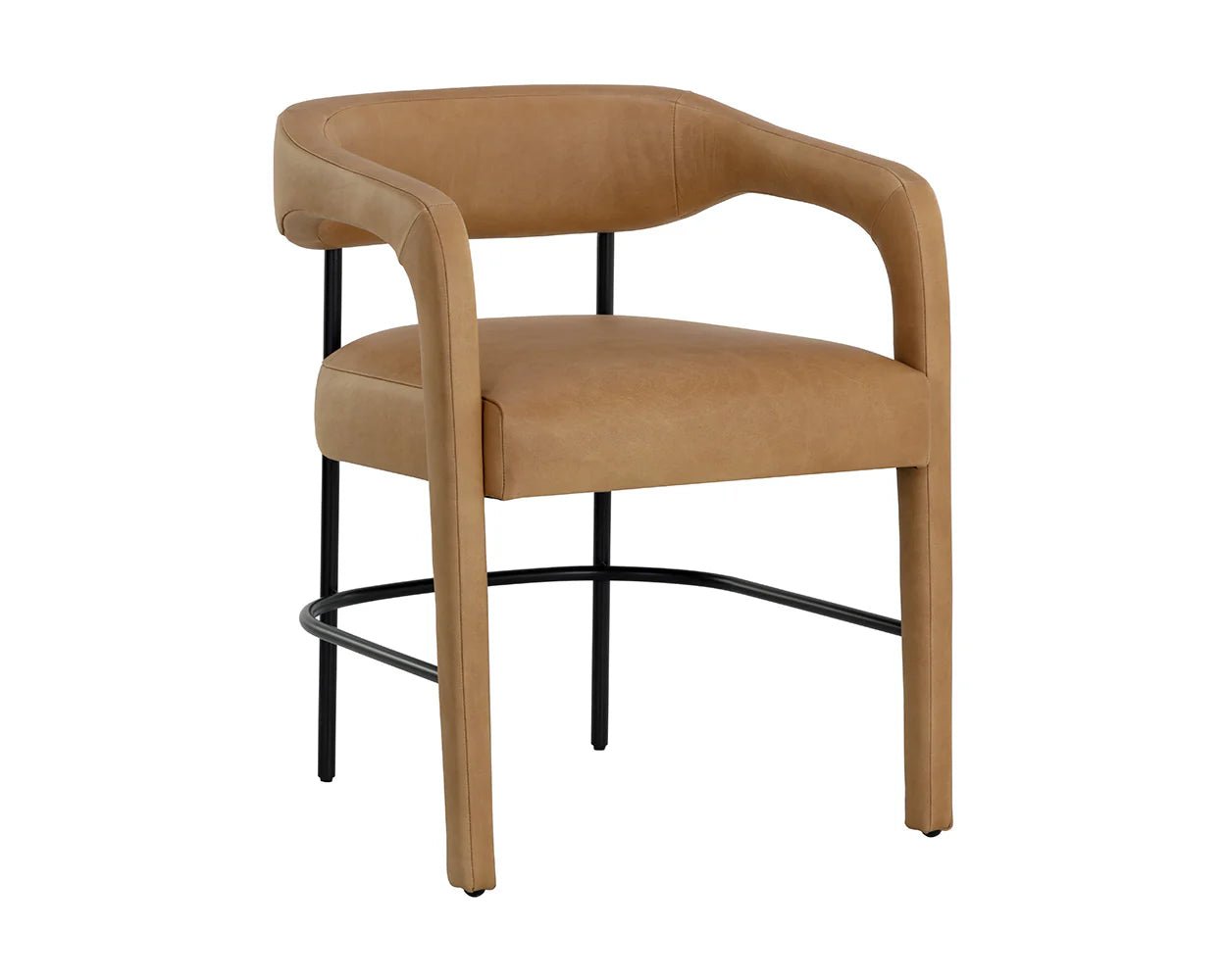 Mavia Dining Armchair - Ludlow Sesame Leather - Central Designs