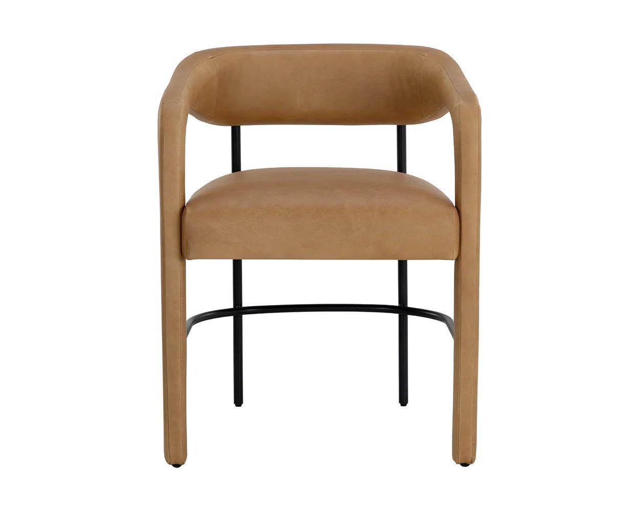 Mavia Dining Armchair - Ludlow Sesame Leather - Central Designs