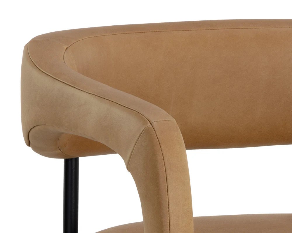 Mavia Dining Armchair - Ludlow Sesame Leather - Central Designs