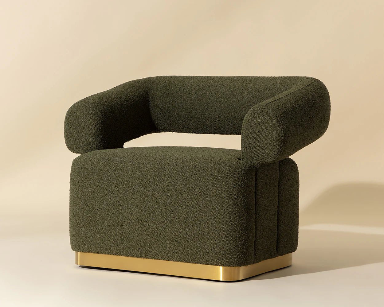 Aggie Swivel Lounge Chair - Copenhagen Olive - Central Designs