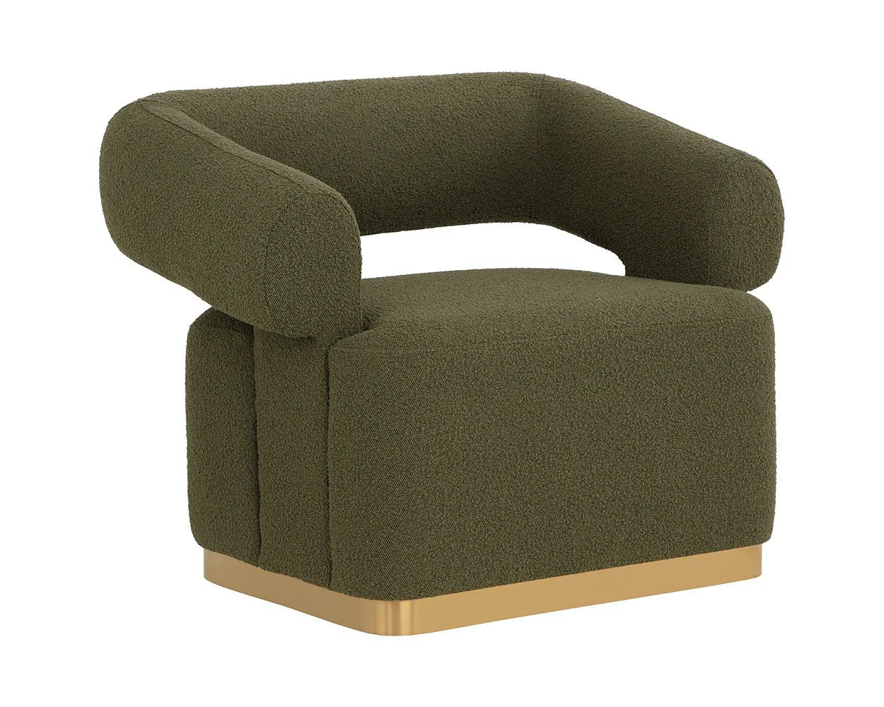 Aggie Swivel Lounge Chair - Copenhagen Olive - Central Designs