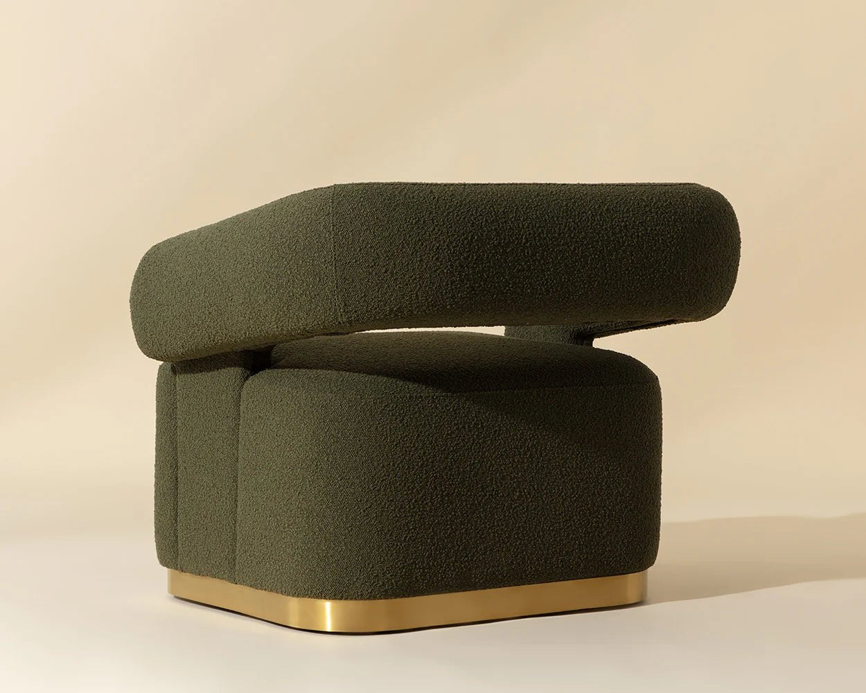 Aggie Swivel Lounge Chair - Copenhagen Olive - Central Designs