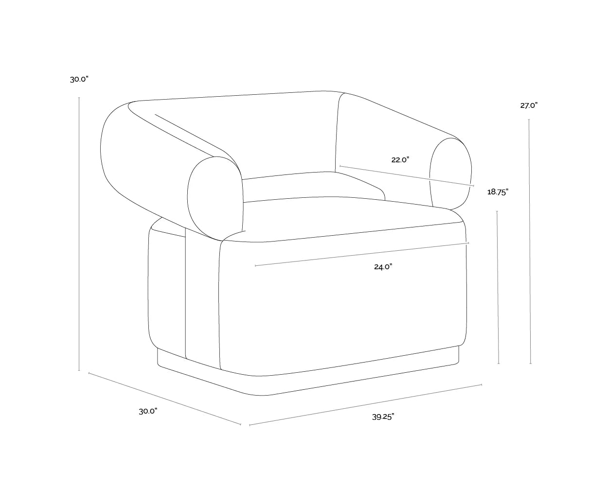 Aggie Swivel Lounge Chair