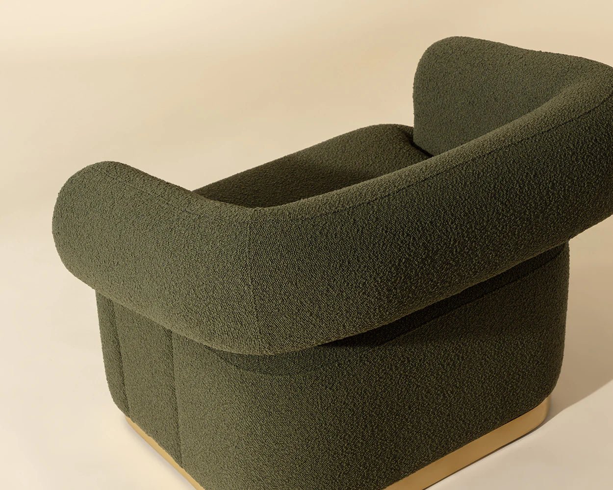 Aggie Swivel Lounge Chair - Copenhagen Olive - Central Designs