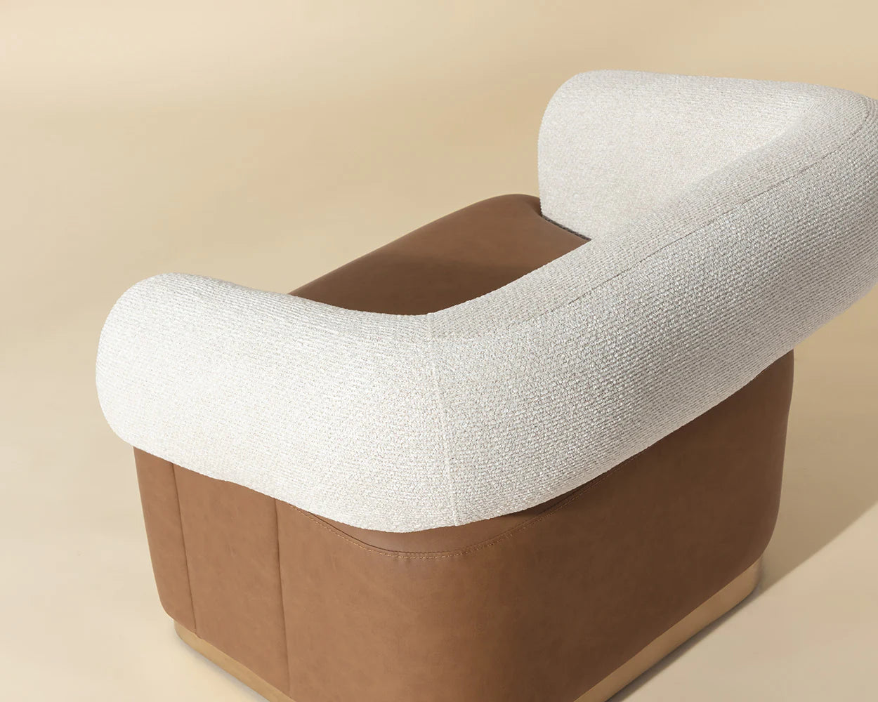 Aggie Swivel Lounge Chair - Milliken Cognac / Rhea Light Barley