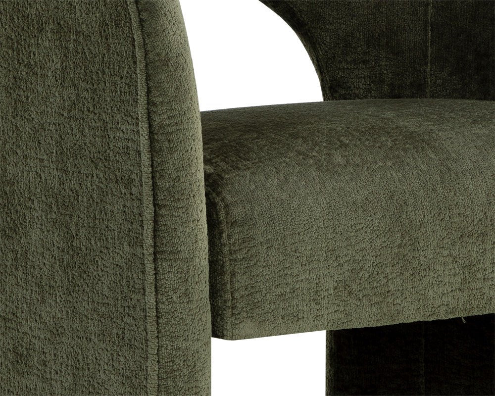 Anaya Dining Armchair - Bergen Olive - Central Designs