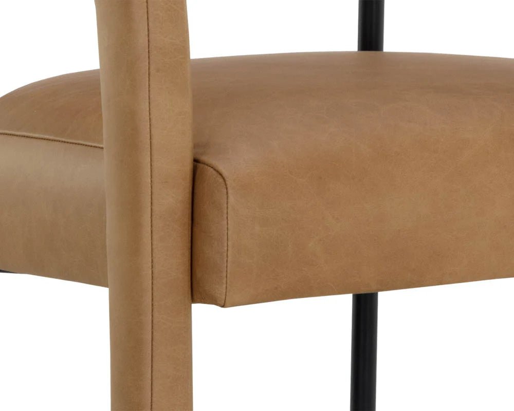 Mavia Bar Stool - Ludlow Sesame Leather - Central Designs