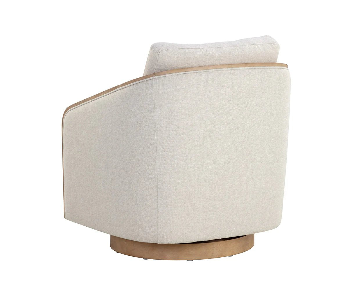 Tasia Swivel Lounge Chair - Effie Linen - Central Designs