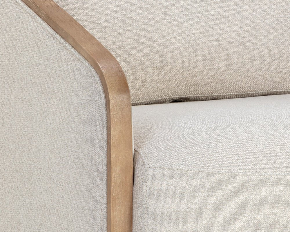 Tasia Swivel Lounge Chair - Effie Linen - Central Designs