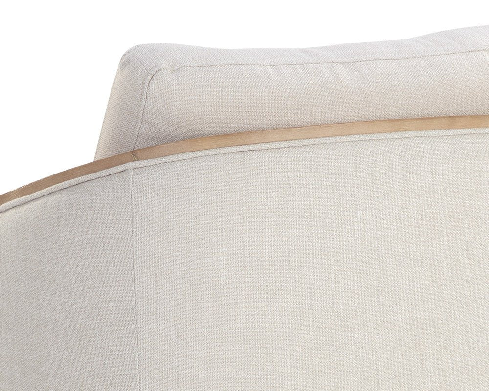 Tasia Swivel Lounge Chair - Effie Linen - Central Designs