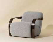 Sonesta Lounge Chair - Dark Bronze - Helios Check Black - Central Designs