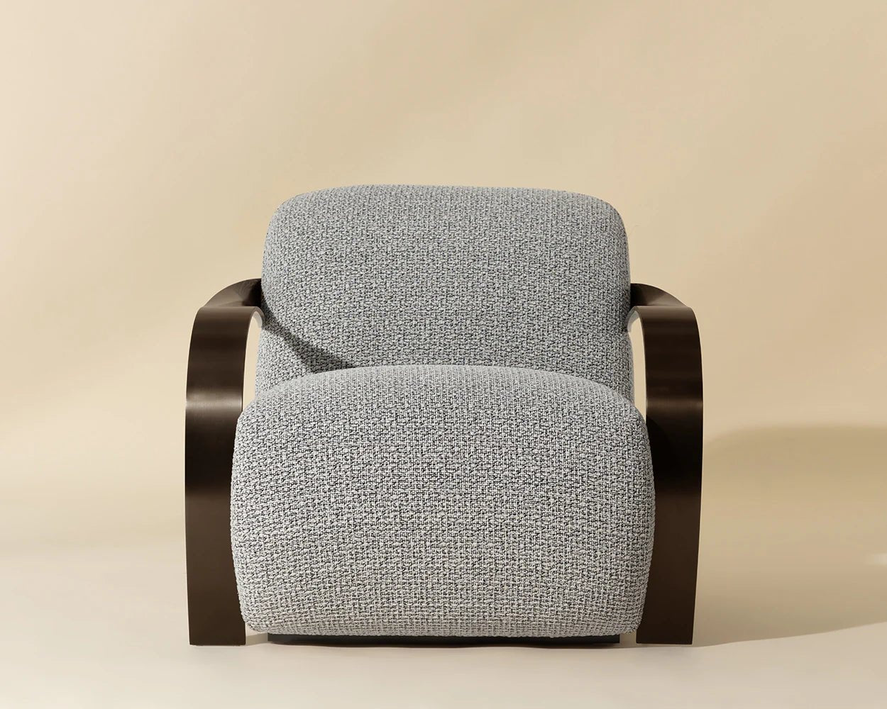 Sonesta Lounge Chair - Dark Bronze - Helios Check Black - Central Designs