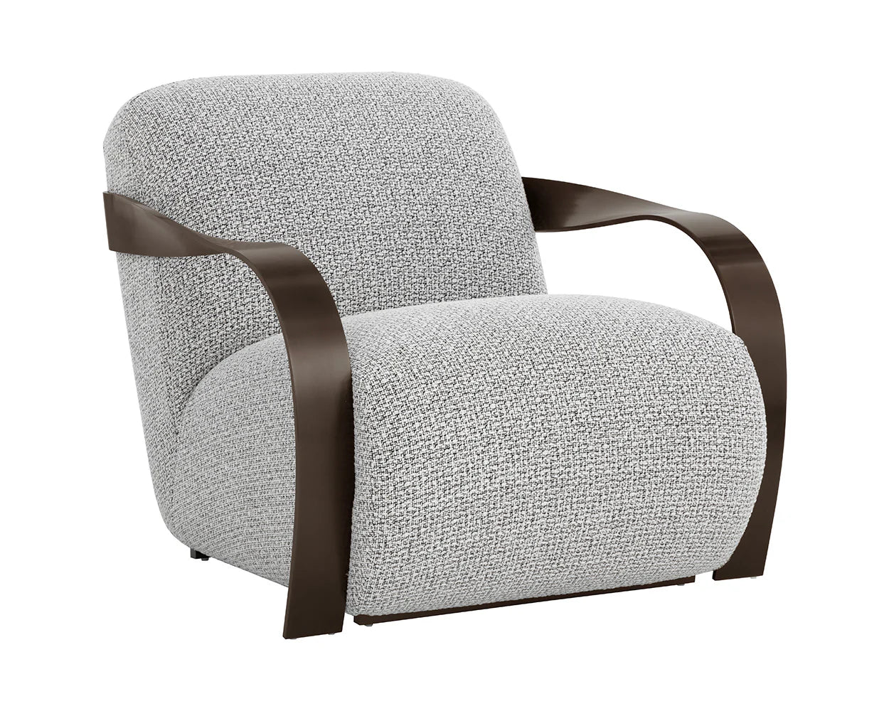 Sonesta Lounge Chair - Dark Bronze - Helios Check Black - Central Designs