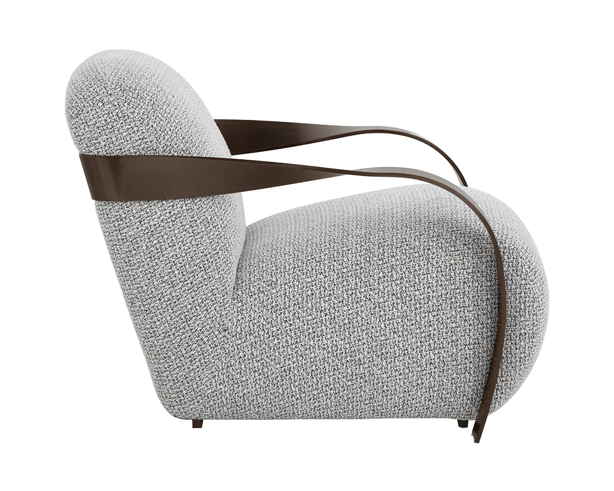 Sonesta Lounge Chair - Dark Bronze - Helios Check Black - Central Designs